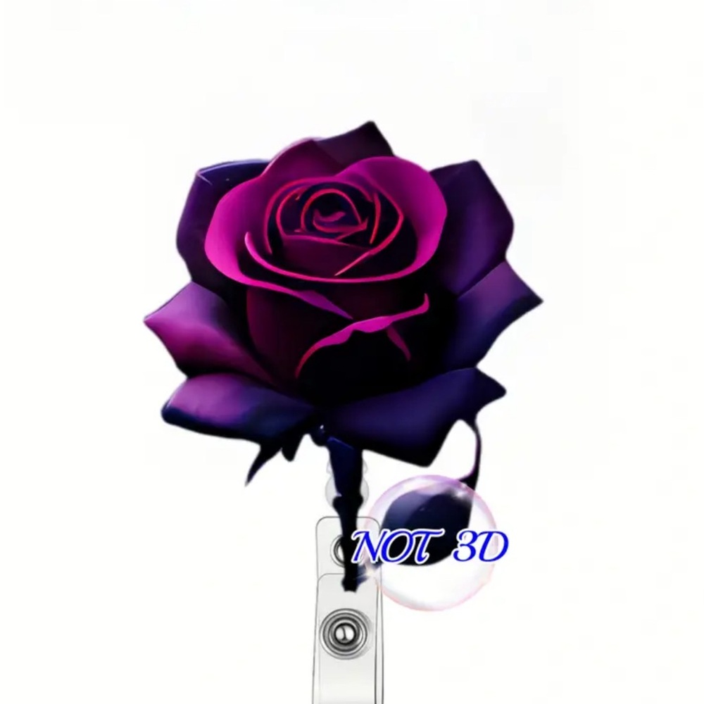 Elegant Purple Rose Brooch